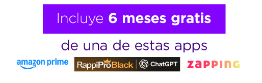 Incluye 3 meses gratis de una de las siguientes app, amazon prime, true caller, zapping, norton 